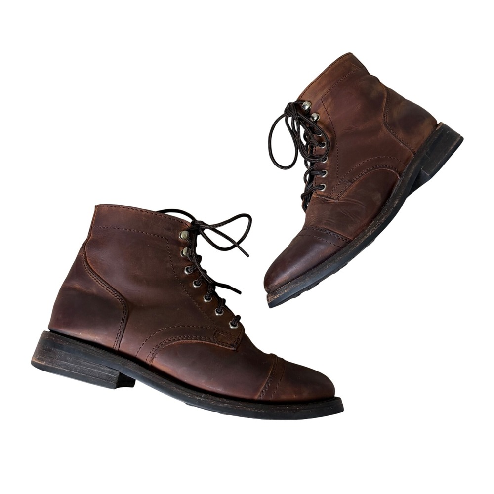 Thursday Boot Company Men's Boots Captain Leather Cap Toe Lace Up Brown Size 7